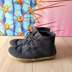 Black Canvas Ankle Boots
